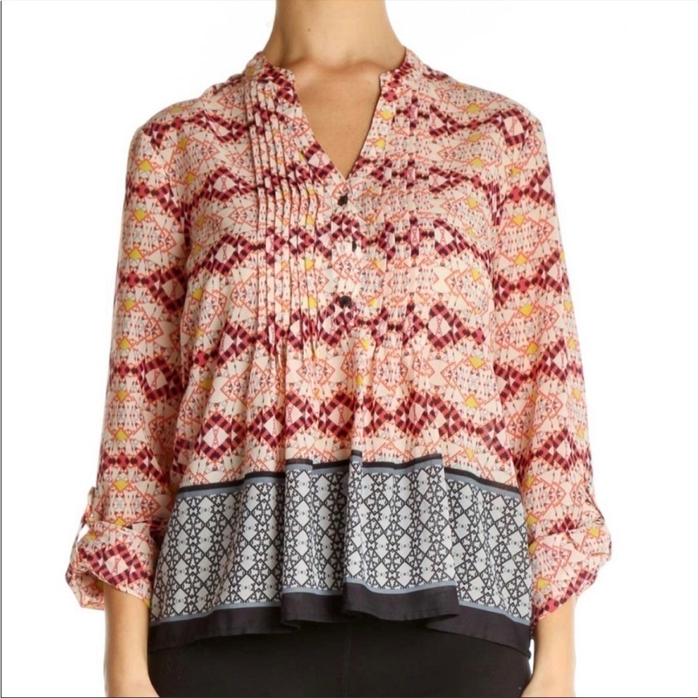 Anthropologie HD in Paris Printed Kaveri Top, Size 10